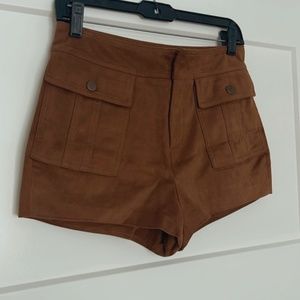 SOLD ❌❌Forever21 Faux Suede Cognac Shorts (S)
